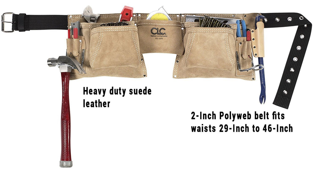 Heavy Duty Suede Work Apron, 12 Pocket Y270