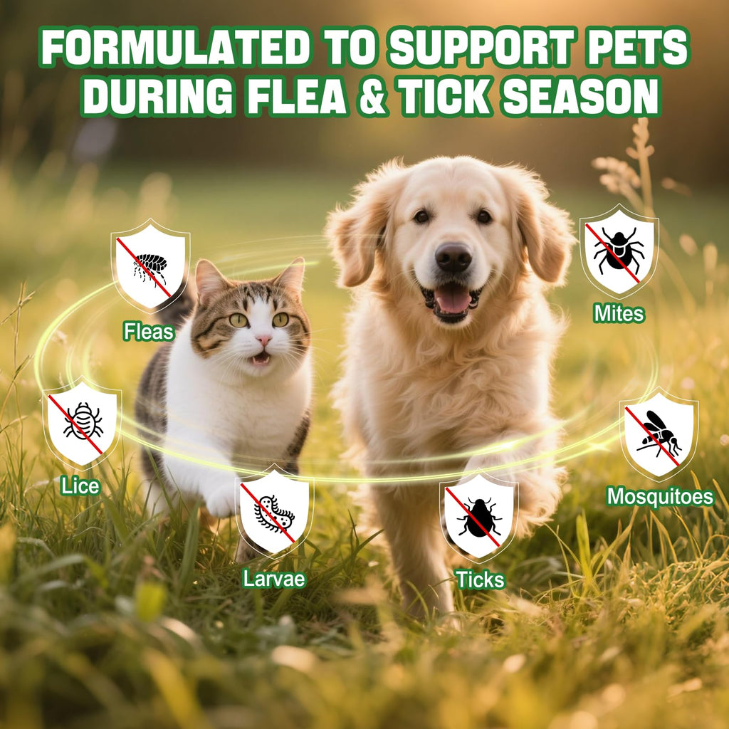 Flea and Tick Prevention Liquid Drops with Multivitamin G264