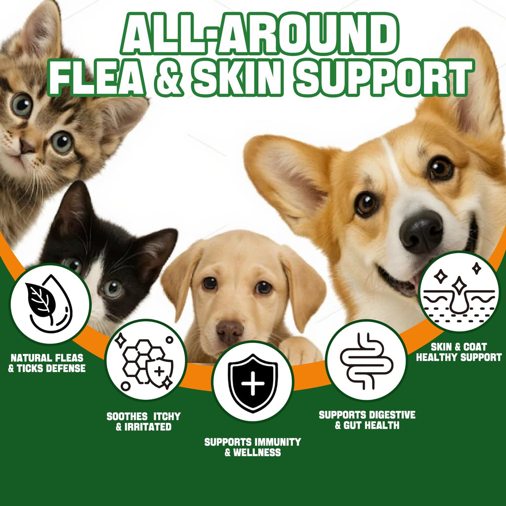 Flea and Tick Prevention Liquid Drops with Multivitamin G264