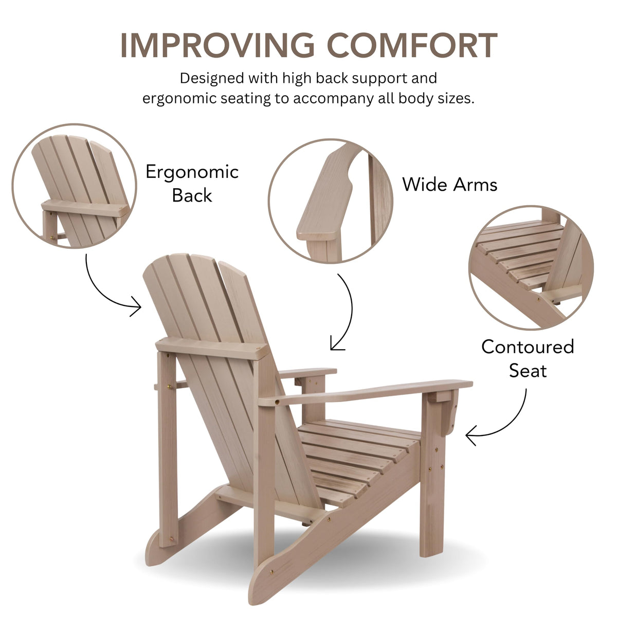 Wooden Adirondack Chair J136