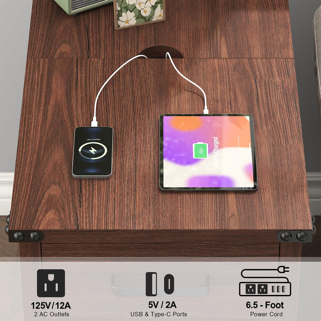 End Table with Charging Station I9423