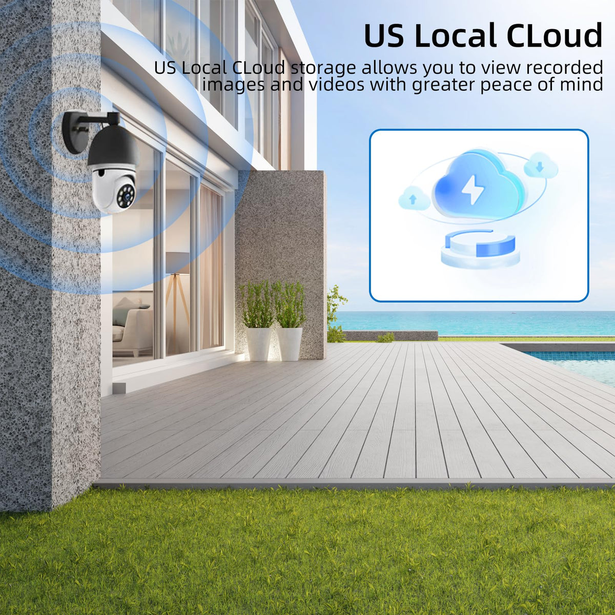 Light Bulb Security Camera 5G 2.4GHz WiFi 2K 3MP Wireless Outdoor V808294