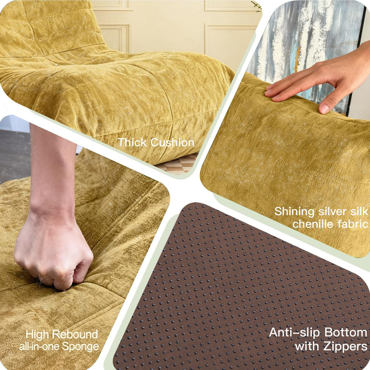 Oversized Memory Foam Bean Bag Chair E14297