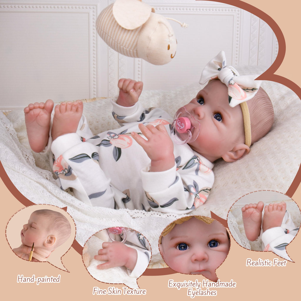 20 Inch Lifelike Reborn Baby Dolls Girl with Poseable Body F85183