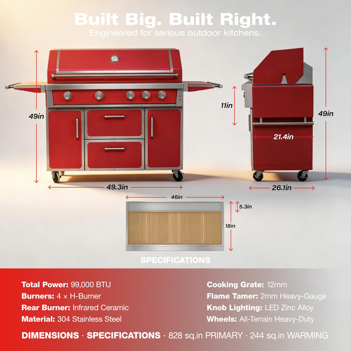 49" 99,000 BTU Stainless Steel Gas Grill S1746