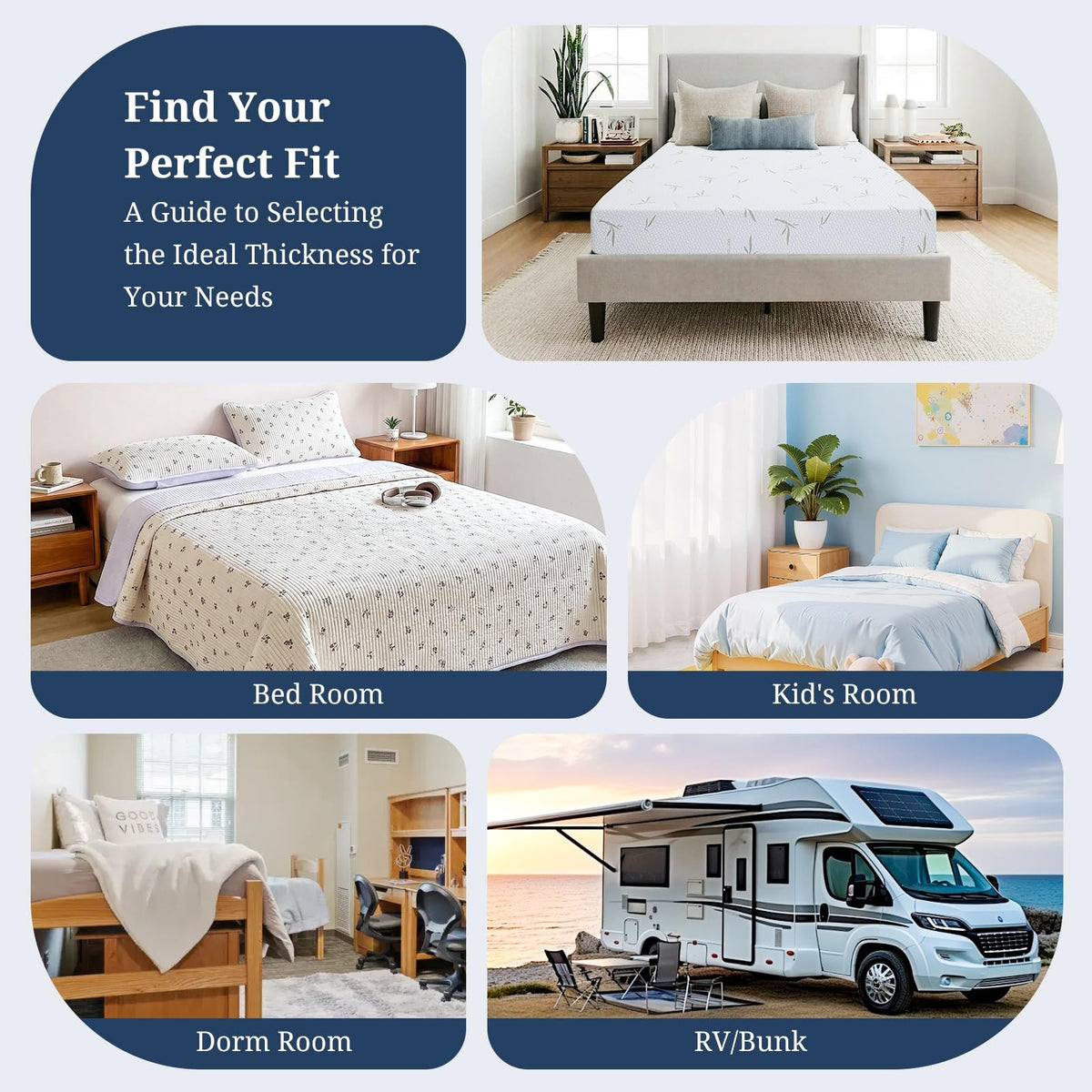5 Inch Gel Infused Memory Foam Mattress F613