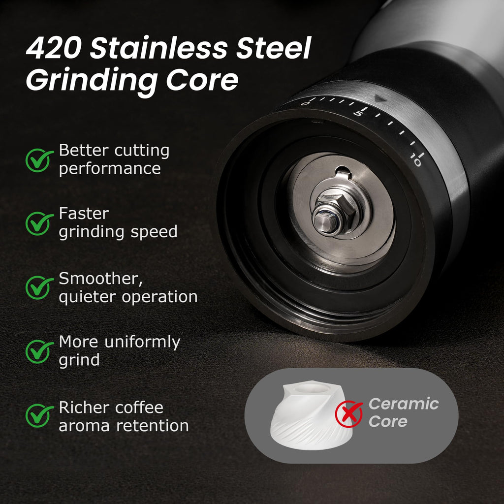 Manual Coffee Grinder Stainless Steel Conical Burr V215612