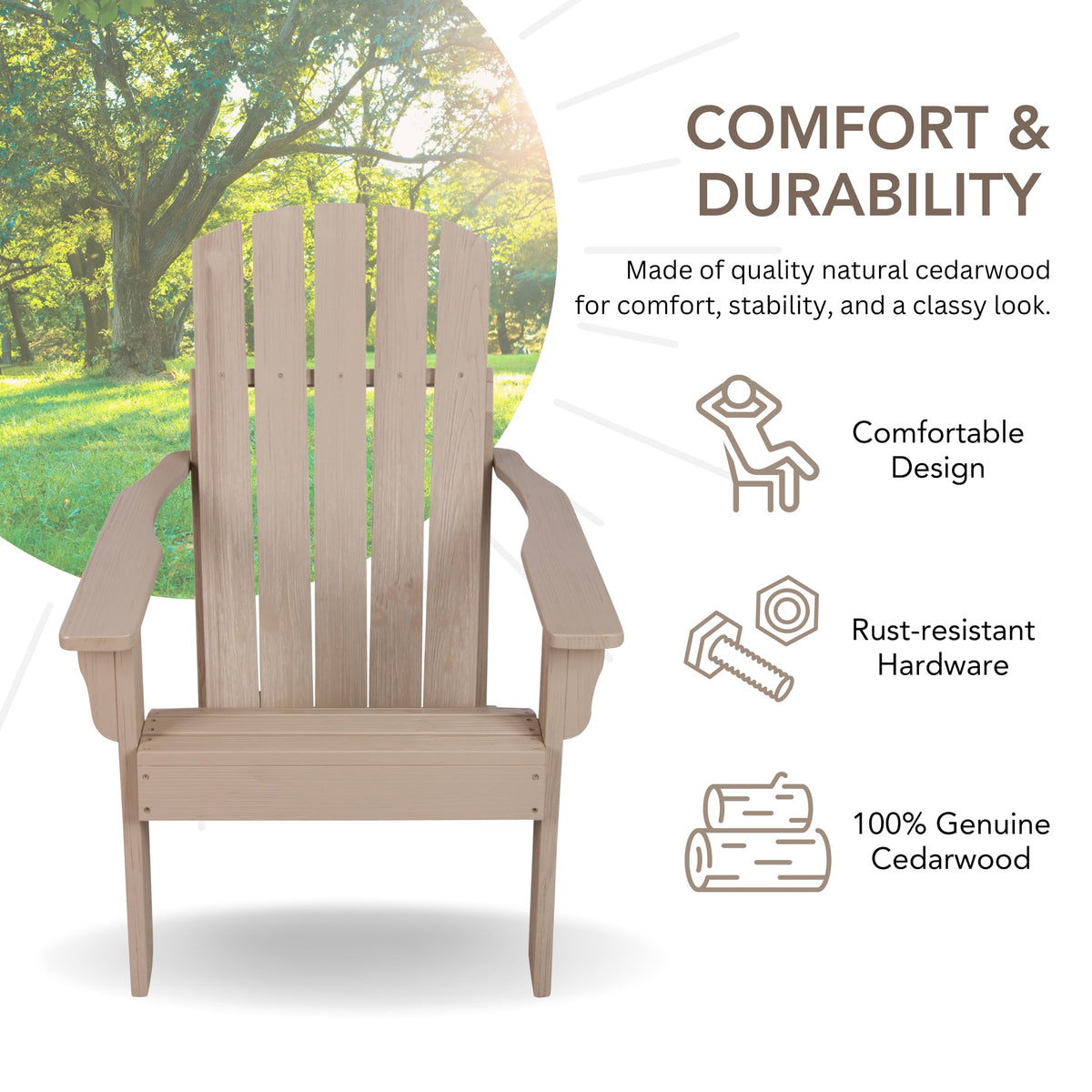 Wooden Adirondack Chair J136