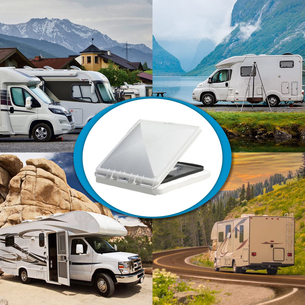 White 13 x13 inch RV Roof Vent Cover Replacement R84285