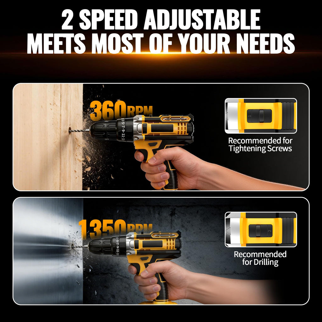 21V Cordless Drill Driver with 2 Batteries L572