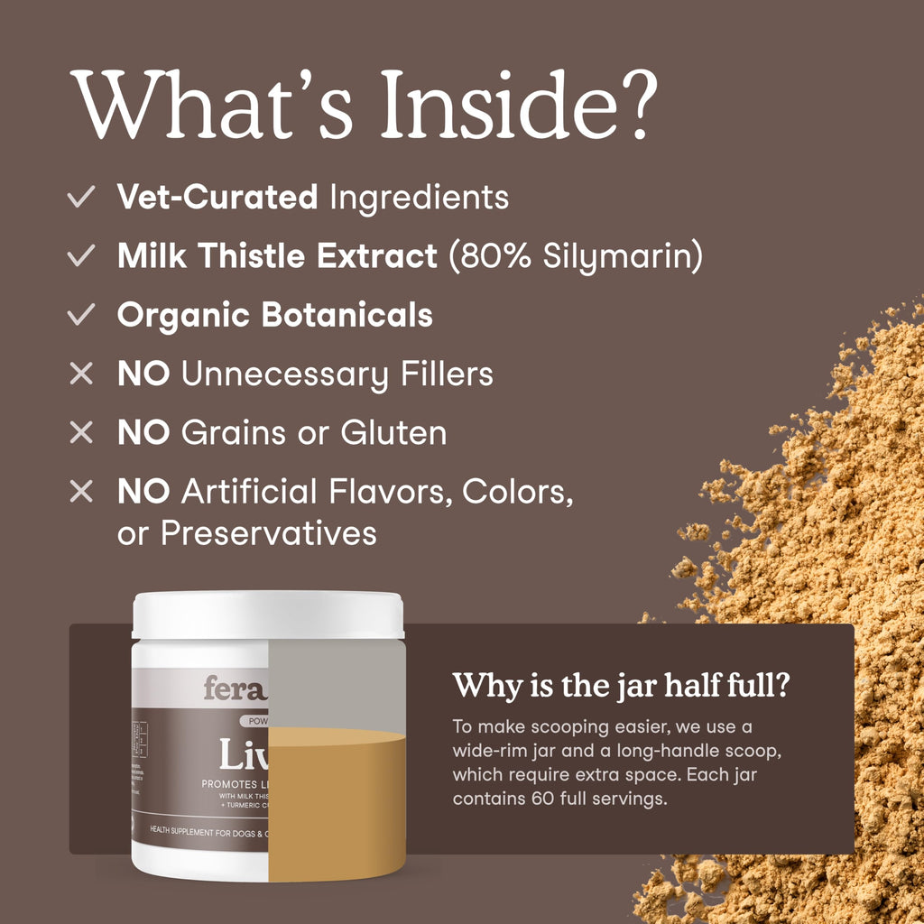 Cat & Dog Liver Supplement Powder with Milk Thistle M6033