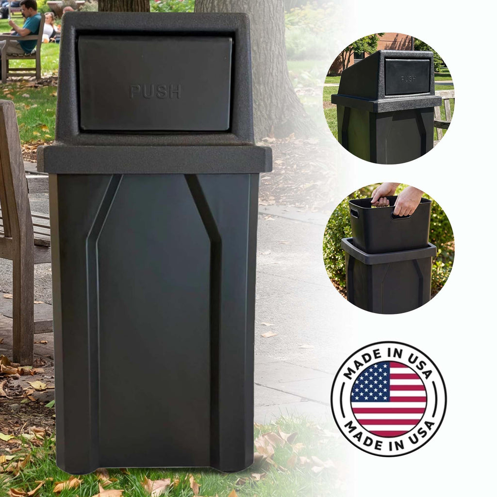 32 Gallon Outdoor Trash Can with Lid T512