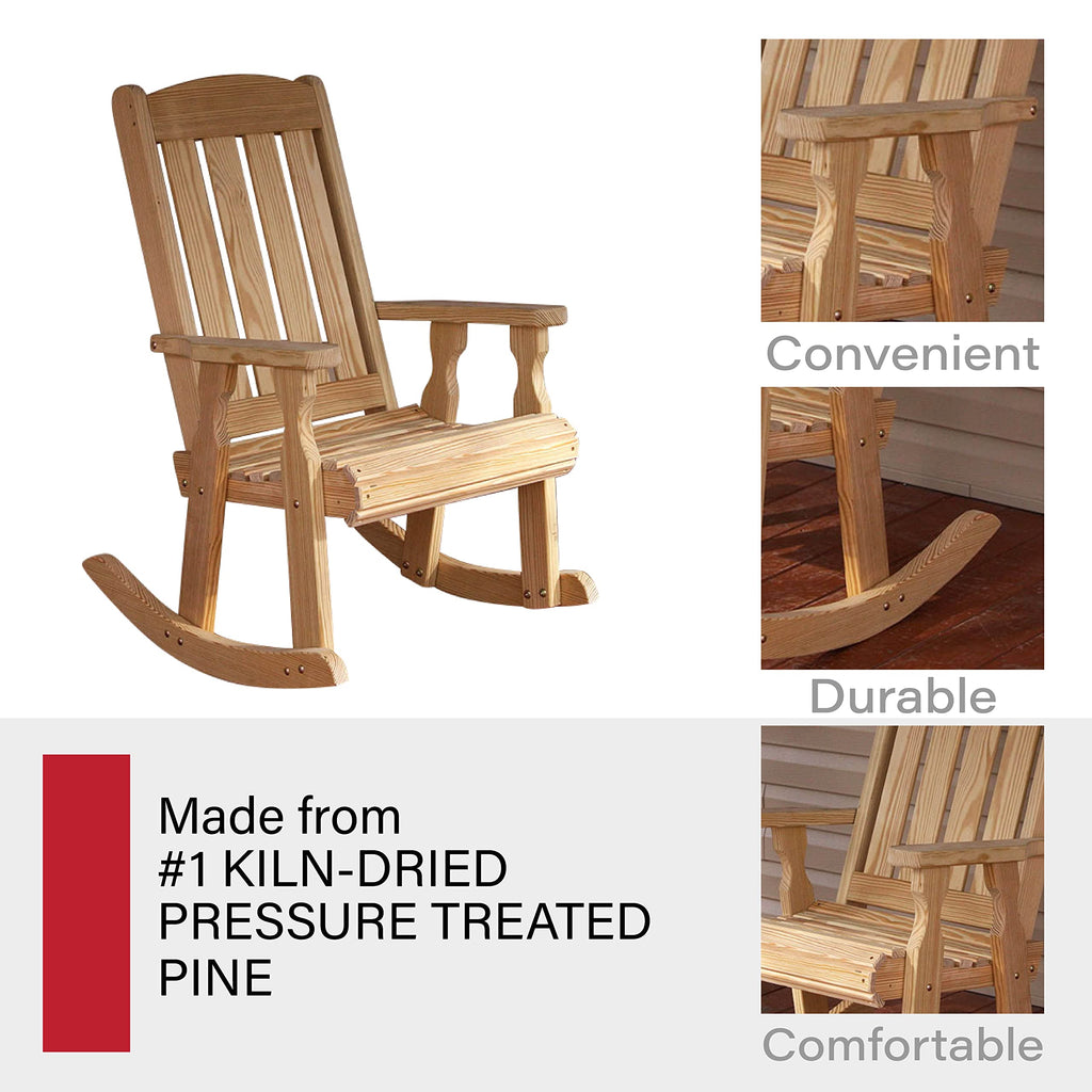 Heavy Duty Pressure Treated Rocking Chair Q456