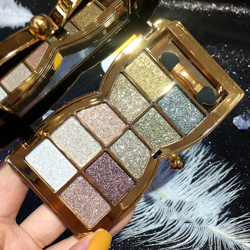 10 Colors Shimmer & Matte Glitter Eyeshadow Palette Q413