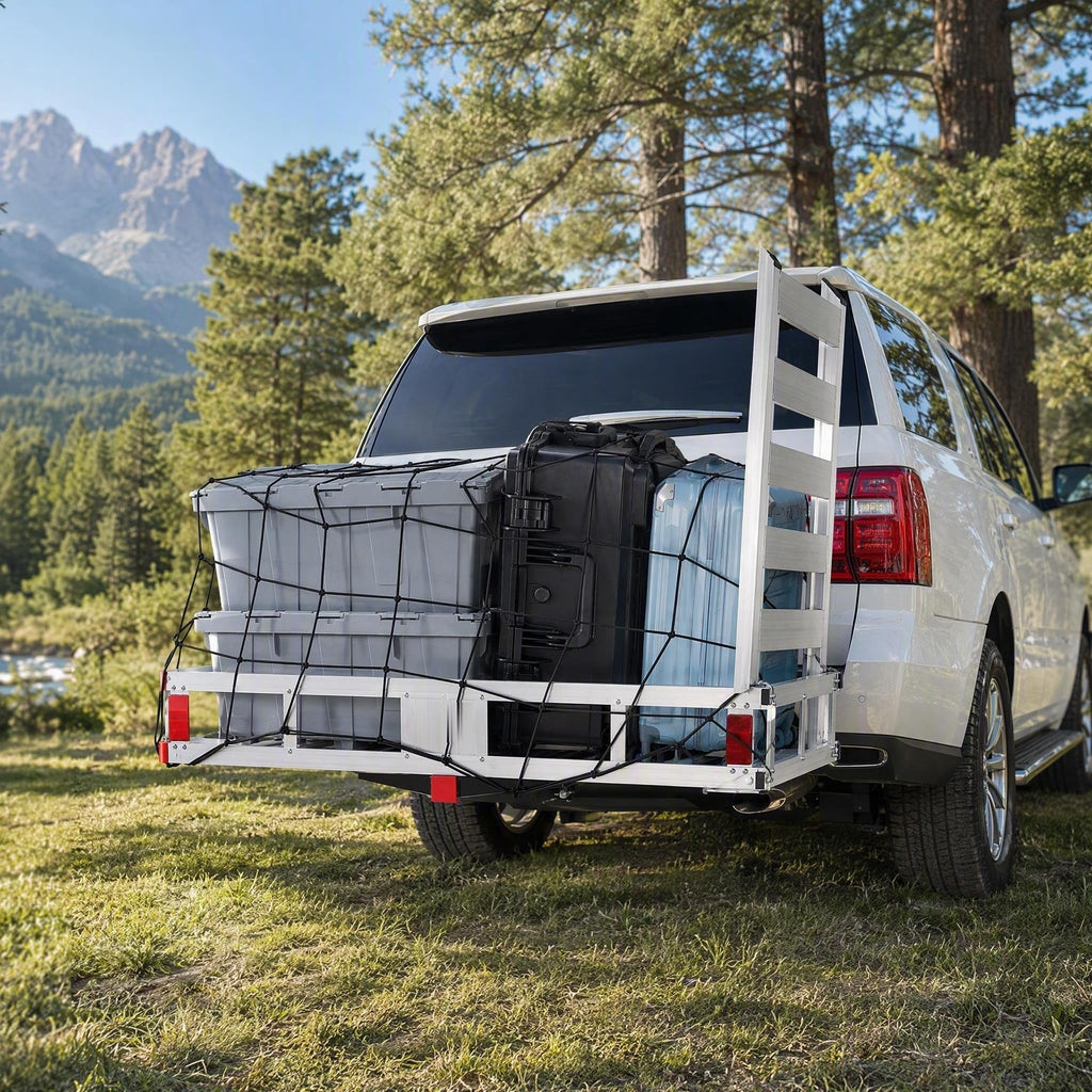 Aluminum Hitch Cargo Carrier with Folding Ramp A1240