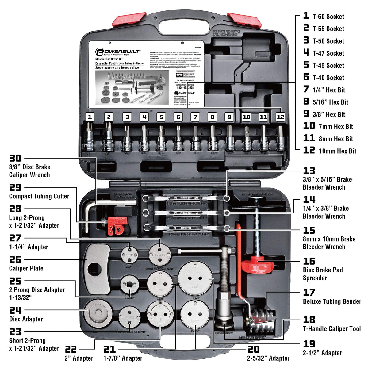 Disc Brake Service Set 30 Piece E4569