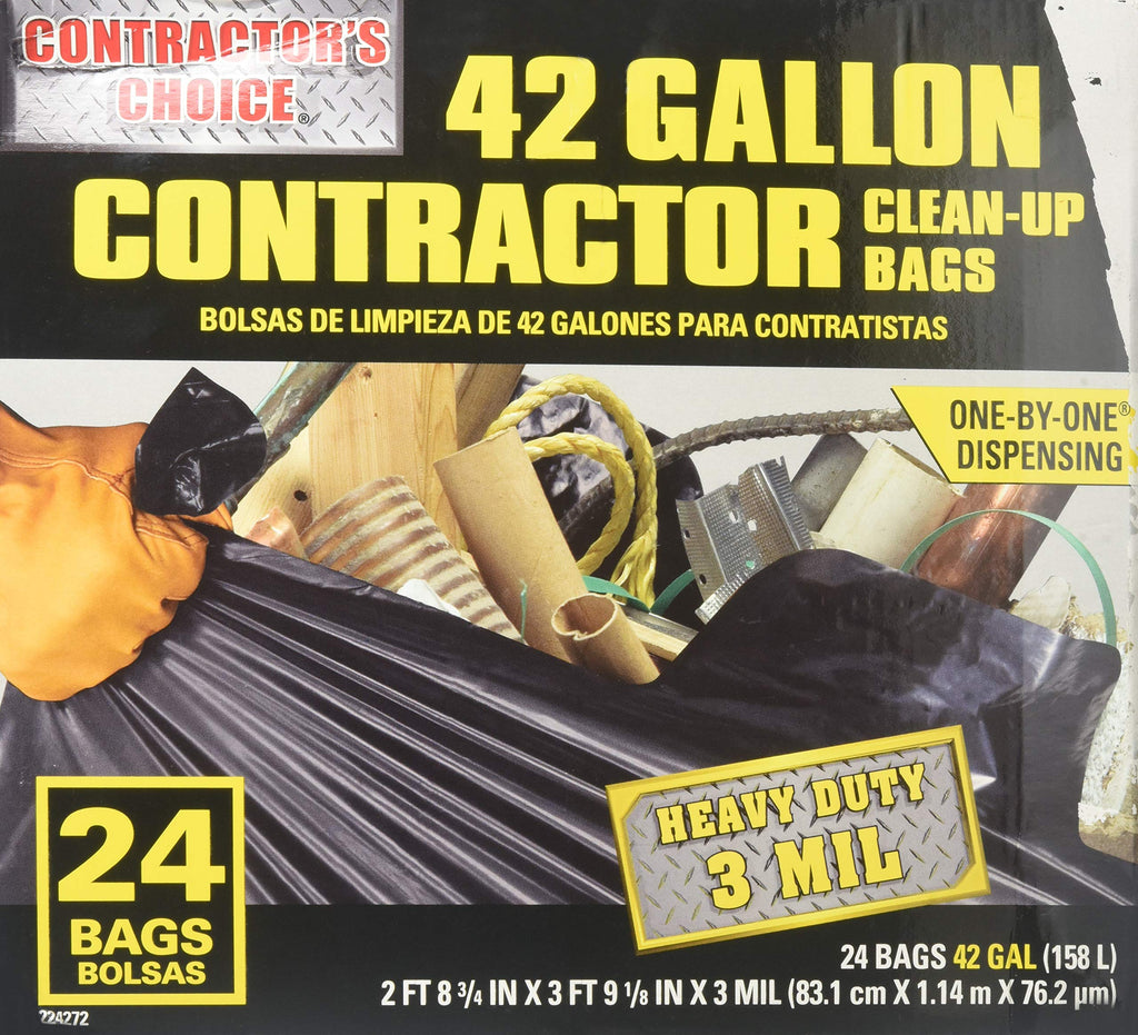 42-Gallon Outdoor Construction Trash Bags V79546