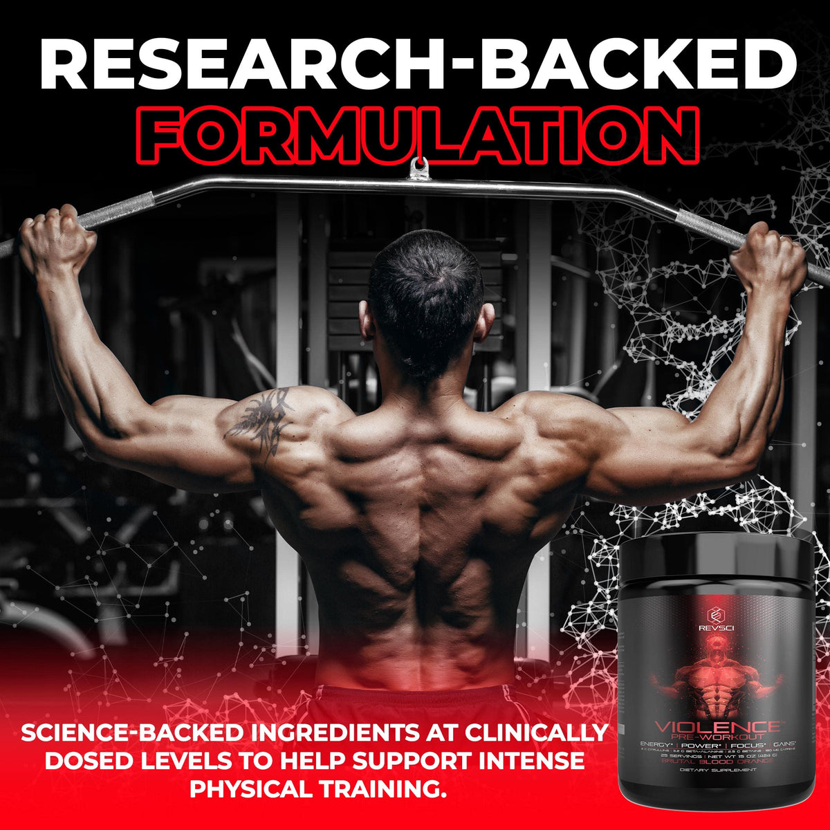 Pre Workout Powder 180 mg Caffeine L Theanine L Citrulline Malate Beta Alanine Alpha GPC 25 Servings Blood Orange P4589